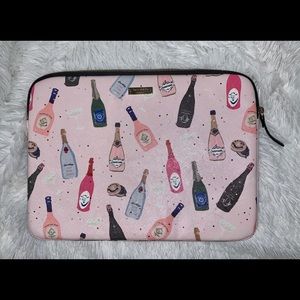 Kate Spade Champagne Pink Print 13in Laptop Sleeve